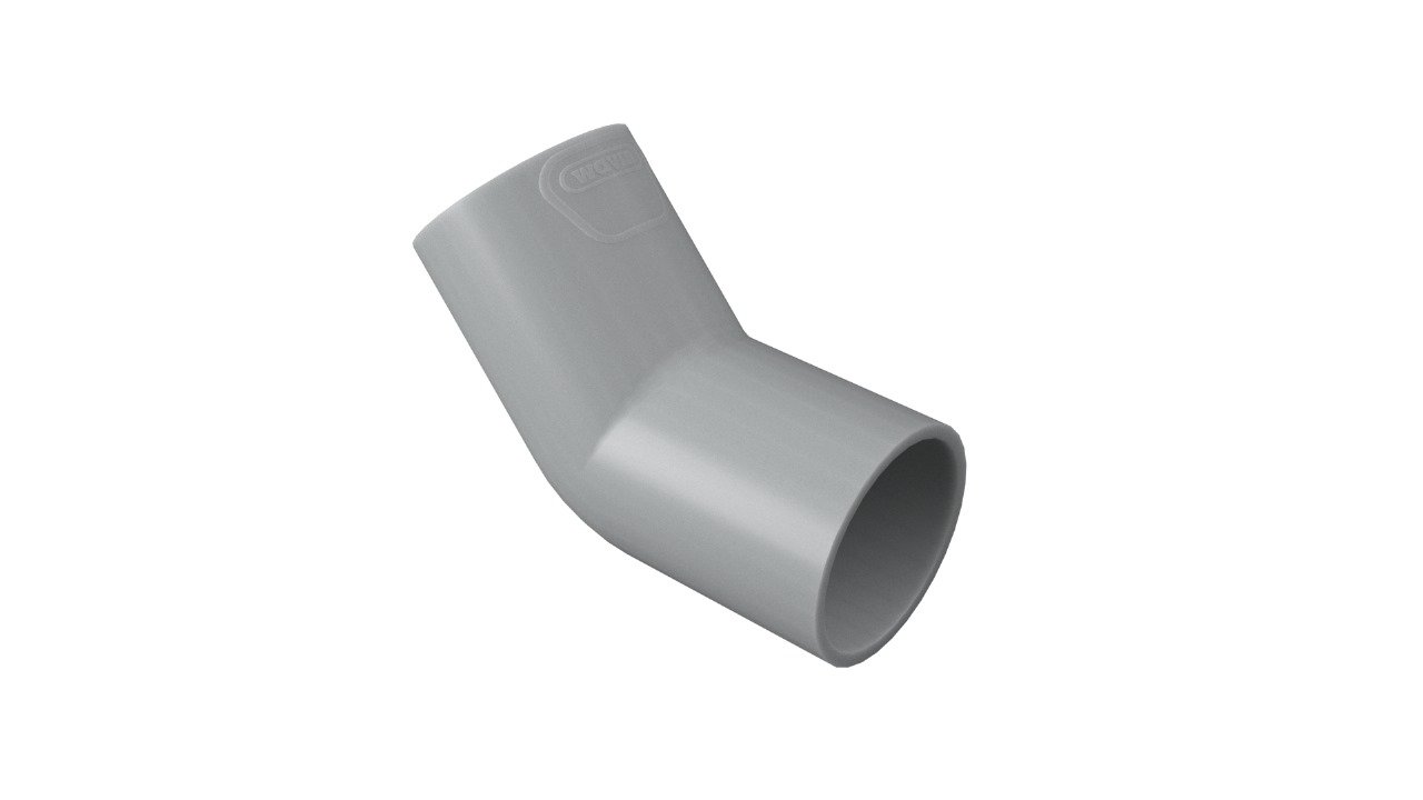product visual PVC+ UPVC ELBOW 45° AW GY 2"